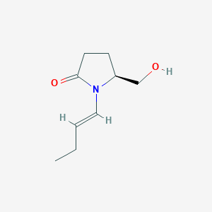 molecular formula C9H15NO2 B3187103 (S,E)-1-(But-1-en-1-yl)-5-(hydroxymethyl)pyrrolidin-2-one CAS No. 139694-77-2