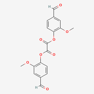 molecular formula C18H14O8 B3187149 Ethanedioic acid, bis(4-formyl-2-methoxyphenyl) ester CAS No. 141186-15-4