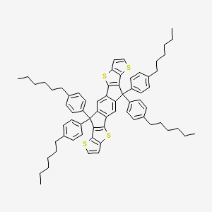 12,12,24,24-tetrakis(4-hexylphenyl)-5,9,17,21-tetrathiaheptacyclo[13.9.0.03,13.04,11.06,10.016,23.018,22]tetracosa-1(15),2,4(11),6(10),7,13,16(23),18(22),19-nonaene