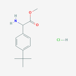 molecular formula C13H20ClNO2 B3187197 Methyl2-amino-2-(4-tert-butylphenyl)acetate hydrochloride CAS No. 142524-46-7