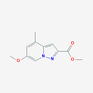 molecular formula C11H12N2O3 B3187216 Methyl 6-methoxy-4-methylpyrazolo[1,5-a]pyridine-2-carboxylate CAS No. 1427423-56-0