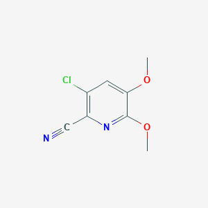 molecular formula C8H7ClN2O2 B3187225 3-Chloro-5,6-dimethoxypicolinonitrile CAS No. 1431710-13-2