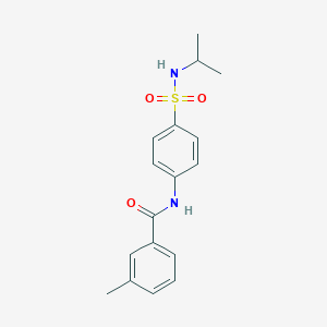 molecular formula C17H20N2O3S B318723 N-{4-[(isopropylamino)sulfonyl]phenyl}-3-methylbenzamide 