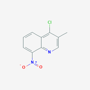 molecular formula C10H7ClN2O2 B3187270 4-chloro-3-methyl-8-nitro-quinoline CAS No. 145363-64-0