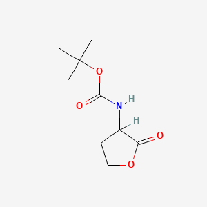 molecular formula C9H15NO4 B3187310 tert-Butyl (tetrahydro-2-oxo-3-furanyl)carbamate CAS No. 146514-35-4