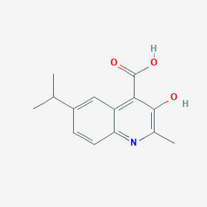 4-Quinolinecarboxylic acid, 3-hydroxy-2-methyl-6-(1-methylethyl)-