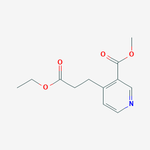 molecular formula C12H15NO4 B3187319 Methyl 4-(3-ethoxy-3-oxopropyl)nicotinate CAS No. 147646-19-3