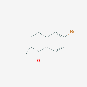 molecular formula C12H13BrO B3187347 1(2H)-Naphthalenone, 6-bromo-3,4-dihydro-2,2-dimethyl- CAS No. 149455-88-9