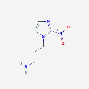 molecular formula C6H10N4O2 B3187487 1H-Imidazole-1-propanamine, 2-nitro- CAS No. 154643-76-2