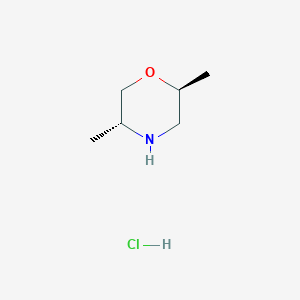 molecular formula C6H14ClNO B3187680 (2S,5R)-2,5-dimethylmorpholine;hydrochloride CAS No. 1639886-53-5
