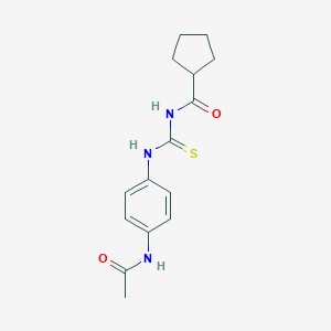 molecular formula C15H19N3O2S B318780 N-[4-({[(cyclopentylcarbonyl)amino]carbothioyl}amino)phenyl]acetamide 