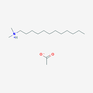 molecular formula C14H31N.C2H4O2<br>C16H35NO2 B3188082 Dodecyldimethylammonium acetate CAS No. 1920-05-4