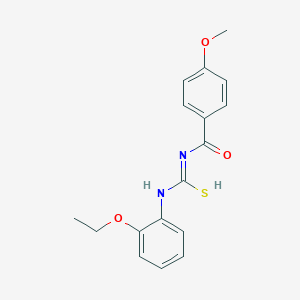 molecular formula C17H18N2O3S B318830 N-(2-ethoxyphenyl)-N'-(4-methoxybenzoyl)carbamimidothioic acid 