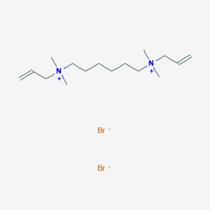 molecular formula C16H34Br2N2 B3188400 Ammonium, hexamethylenebis(allyldimethyl-, dibromide CAS No. 21093-49-2