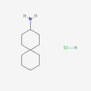 molecular formula C11H22ClN B3188412 Spiro[5.5]undecan-3-amine hydrochloride CAS No. 2126-94-5