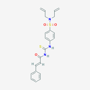 molecular formula C22H23N3O3S2 B318853 N,N-diallyl-4-{[(cinnamoylamino)carbothioyl]amino}benzenesulfonamide 