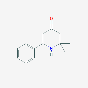 molecular formula C13H17NO B3188834 2,2-Dimethyl-6-phenylpiperidin-4-one CAS No. 24522-15-4