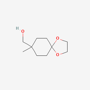 molecular formula C10H18O3 B3188860 {8-METHYL-1,4-DIOXASPIRO[4.5]DECAN-8-YL}METHANOL CAS No. 24730-89-0