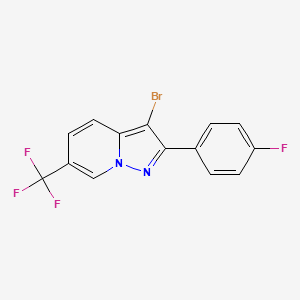 3-Bromo-2-(4-fluorophenyl)-6-(trifluoromethyl)pyrazolo[1,5-A]pyridine