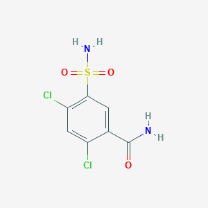 molecular formula C7H6Cl2N2O3S B3189084 2,4-Dichloro-5-sulfamoyl-benzamide CAS No. 2760-11-4