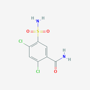 molecular formula C7H6Cl2N2O3S B3189084 2,4-二氯-5-磺酰胺基-苯甲酰胺 CAS No. 2760-11-4