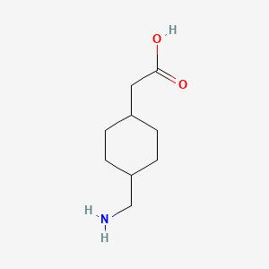 molecular formula C9H17NO2 B3189220 Cyclohexaneacetic acid, 4-(aminomethyl)-, trans- CAS No. 2951-93-1