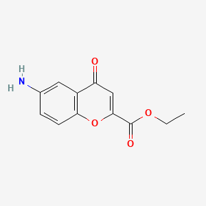 molecular formula C12H11NO4 B3189259 Ethyl 6-amino-4-oxo-4H-chromene-2-carboxylate CAS No. 30095-81-9