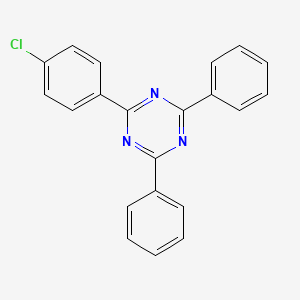 molecular formula C21H14ClN3 B3189330 2-(4-Chlorophenyl)-4,6-diphenyl-1,3,5-triazine CAS No. 3114-52-1