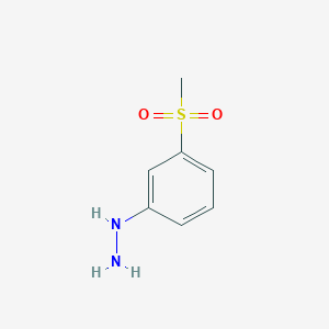 molecular formula C7H10N2O2S B3189332 (3-Methanesulfonylphenyl)hydrazine CAS No. 312303-93-8