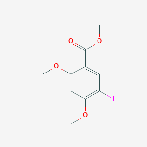 molecular formula C10H11IO4 B3189360 Methyl 5-iodo-2,4-dimethoxybenzoate CAS No. 3153-79-5