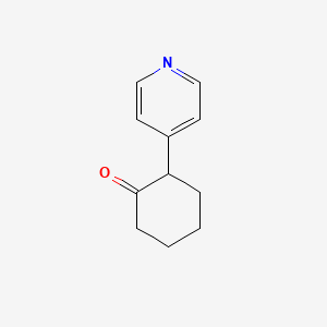 molecular formula C11H13NO B3189487 2-(Pyridin-4-yl)cyclohexanone CAS No. 3297-69-6