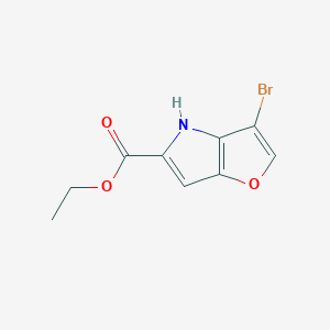 molecular formula C9H8BrNO3 B3189519 Ethyl 3-bromo-4H-furo[3,2-b]pyrrole-5-carboxylate CAS No. 332099-50-0