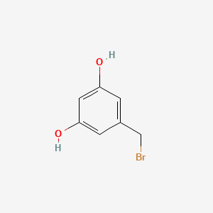 molecular formula C7H7BrO2 B3189576 5-(Bromomethyl)benzene-1,3-diol CAS No. 33617-40-2