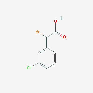 molecular formula C8H6BrClO2 B3189607 2-Bromo-2-(3-chlorophenyl)acetic acid CAS No. 3381-74-6
