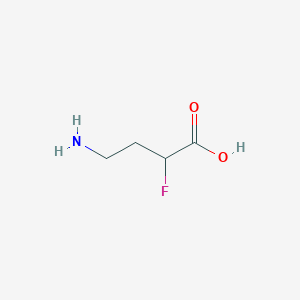 molecular formula C4H8FNO2 B3189655 DL-4-Amino-2-fluorobutyric acid CAS No. 34069-57-3