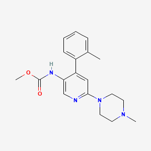 molecular formula C19H24N4O2 B3189672 methyl N-[4-(2-methylphenyl)-6-(4-methylpiperazin-1-yl)pyridin-3-yl]carbamate CAS No. 342417-02-1