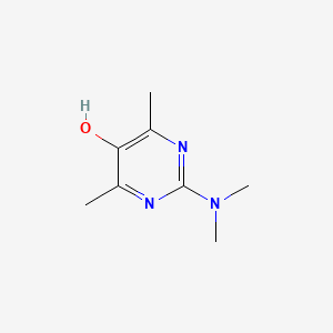 molecular formula C8H13N3O B3189717 2-(Dimethylamino)-4,6-dimethylpyrimidin-5-OL CAS No. 345642-90-2