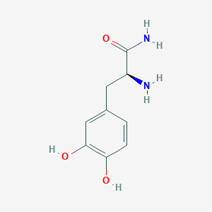 molecular formula C9H12N2O3 B3189746 (S)-2-amino-3-(3,4-dihydroxyphenyl)propanamide CAS No. 350792-26-6
