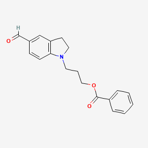 3-(5-Formylindolin-1-yl)propyl benzoate