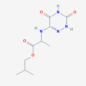 molecular formula C10H16N4O4 B3189778 N-(3,5-Dioxo-2,3,4,5-tetrahydro-1,2,4-triazin-6-yl)-L-alanine Isobutyl Ester CAS No. 353744-80-6