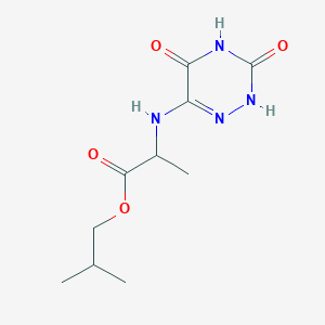 2-methylpropyl 2-[(3,5-dioxo-2H-1,2,4-triazin-6-yl)amino]propanoate