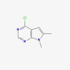 molecular formula C8H8ClN3 B3189819 4-Chloro-6,7-dimethyl-7H-pyrrolo[2,3-d]pyrimidine CAS No. 35808-69-6
