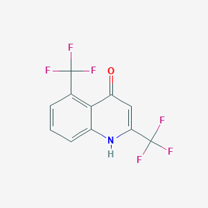 molecular formula C11H5F6NO B3189837 2,5-Bis(trifluoromethyl)quinolin-4-ol CAS No. 35853-44-2