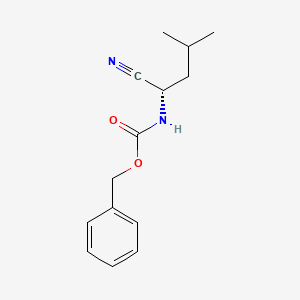 molecular formula C14H18N2O2 B3189842 (S)-Benzyl (1-cyano-3-methylbutyl)carbamate CAS No. 3589-42-2