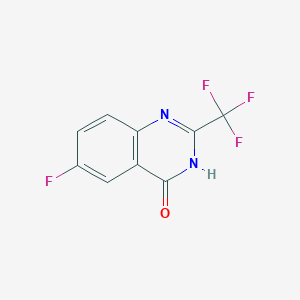 molecular formula C9H4F4N2O B3189871 6-Fluoro-2-(trifluoromethyl)quinazolin-4(3H)-one CAS No. 35982-57-1