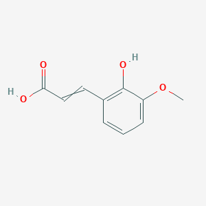 molecular formula C10H10O4 B3189896 3-(2-Hydroxy-3-methoxyphenyl)prop-2-enoic acid CAS No. 3626-94-6