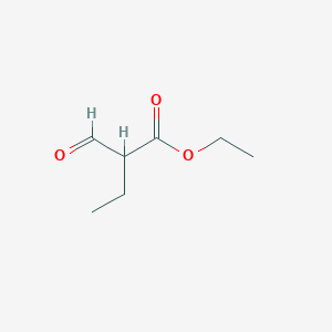 molecular formula C7H12O3 B3189928 Ethyl 2-formylbutanoate CAS No. 36873-42-4