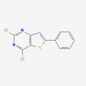molecular formula C12H6Cl2N2S B3189938 2,4-Dichloro-6-phenylthieno[3,2-d]pyrimidine CAS No. 36926-41-7