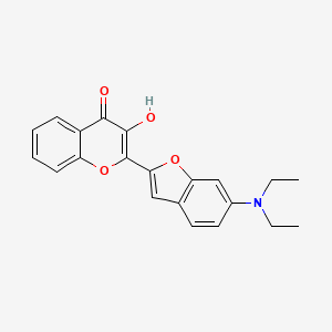 4H-1-Benzopyran-4-one, 2-[6-(diethylamino)-2-benzofuranyl]-3-hydroxy-