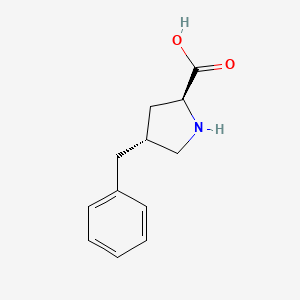 molecular formula C12H15NO2 B3190104 (2S,4R)-4-benzylpyrrolidine-2-carboxylic acid CAS No. 393524-67-9